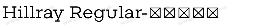 Hillray Regular字体转换